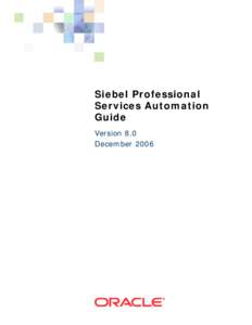 Siebel Professional Services Automation Guide