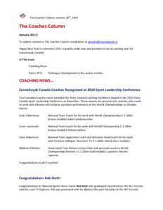 Microsoft Word - The Coaches Column_january2011