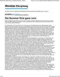 Märkische Oderzeitung: Eisenhüttenstadt - Artikel  1 of 2 URL
