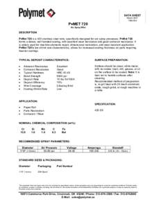 DATA SHEET March 2007 TIBA-004 P♦MET 720 Arc Spray Wire