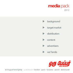 media pack 2012  background  target market  distribution