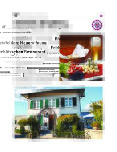 38  Kulinarische Top-Adressen in Stadt und Land Rheinfelden: Neueröffnung Feldschlösschen Restaurant