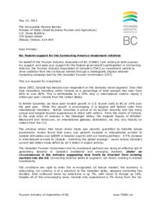 Microsoft Word - TIABC Connecting America Support Letter to Minister Maxime Bernier.doc