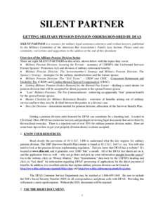 Microsoft Word - Silent Partners - WORDING.doc