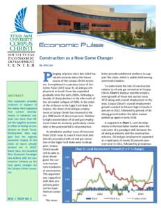 Construction as a New Game Changer by Jim Lee P ABSTRACT: This newsletter provides