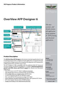 ISIS Papyrus Product Information  ISIS Papyrus OverView AFP Designer 6 Edit forms and true data