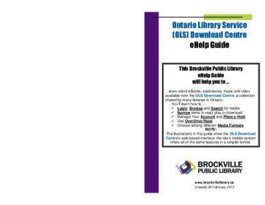 Brockville Public Library  Page 8 Media Formats on OLS Download Centre eBook formats: