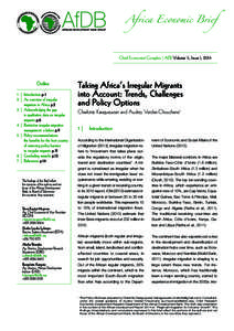 Africa Economic Brief  Chief Economist Complex | AEB Volume 5, Issue 1, 2014 Outline 1 | Introduction p.1