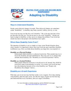 Medicine / Disability rights movement / Independent living / Americans with Disabilities Act / Americans with disabilities / Caregiver / Social model of disability / Disability etiquette / Disability rights / Health / Disability