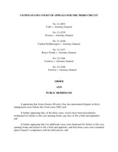 UNITED STATES COURT OF APPEALS FOR THE THIRD CIRCUIT  No[removed]Valle v. Attorney General No[removed]Alvarez v. Attorney General