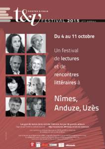 Festival Textes & Voix en Cevennes 2015