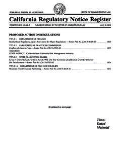 California Regulatory Notice Register 2013, Volume No. 27-Z