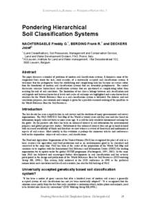 Geography / World Reference Base for Soil Resources / Soil classification / Soil science / Soil / Leptosols / Durisols / Cambisols / Gypsisols / Pedology / Earth / Planetary science