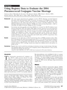 Vaccination / Pneumococcal conjugate vaccine / Immunization registry / Pertussis / National Center for Immunization and Respiratory Diseases / Mumps / Advisory Committee on Immunization Practices / Vaccination schedule / Pneumococcal polysaccharide vaccine / Vaccines / Medicine / Health