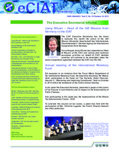 eCIAT  Newsletter ISSN[removed] • Year 5 / No. 18 /October 18, 2013
