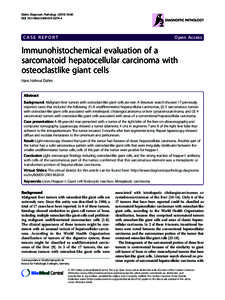 Immunohistochemical evaluation of a sarcomatoid hepatocellular carcinoma with osteoclastlike giant cells