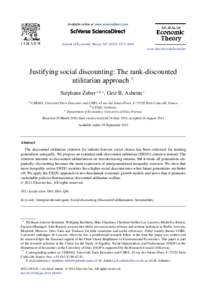 Justifying social discounting: The rank-discounted utilitarian approach