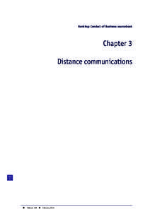 Banking: Conduct of Business sourcebook  Chapter 3 Distance communications  PAGE