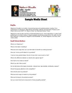 Microsoft Word - Sample Media Sheet.doc