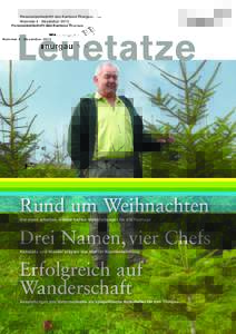 Personalzeitschrift des Kantons Thurgau Nummer 4 · Dezember 2015 Leuetatze  Rund um Weihnachten