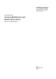 SWP Research Paper Stiftung Wissenschaft und Politik German Institute for International and Security Affairs  Guido Steinberg (Ed.)