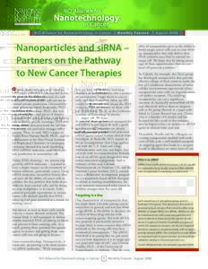 RNA interference / Nanomaterials / Nanotechnology / Molecular biology / Small interfering RNA / Nanoparticle / Gene therapy / Cancer research / Colloidal gold / Biology / Genetics / RNA
