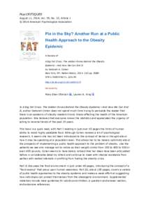 Obesity / Bariatrics / Body shape / Food Fight: The Inside Story of the Food Industry / Kelly D. Brownell / Epidemiology of obesity / American Dietetic Association / Toxic food environment / Health / Nutrition / Medicine