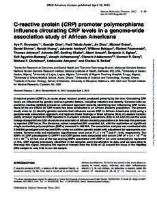 HMG Advance Access published April 18, 2012 Human Molecular Genetics, 2012 doi:[removed]hmg/dds133 1–10