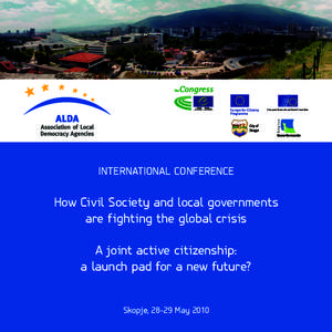 European Economic and Social Committee  City of Skopje  INTERNATIONAL CONFERENCE