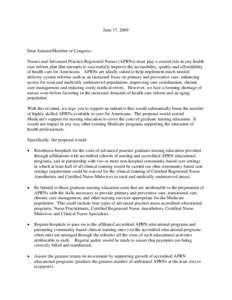 Microsoft Word - Letter to Congress in Support of Medicare GNE Principles[removed]doc