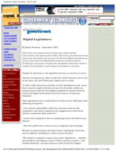 Supplement: Digital Legislatures - Sep 05, 2002