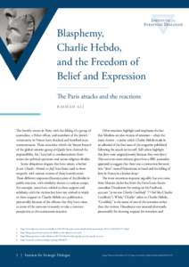 Blasphemy, 			 Charlie Hebdo, 			 and the Freedom of Belief and Expression The Paris attacks and the reactions rashad ali