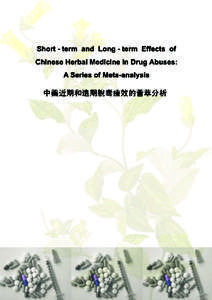 1  RESEARCH PROJECT REPORT (BDF[removed]Principal Investigators: XU Min, XU Dong Ying, TIAN Xiao Ying,