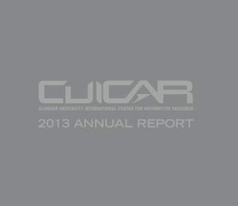 2013 ANNUAL REPORT  From the Executive Director After almost 33 years in the auto industry, I was