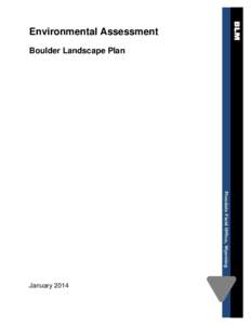 Environmental Assessment Boulder Landscape Plan Pinedale Field Office, Wyoming  January 2014