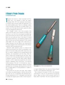WHY THIS?  A Master’s Private Turquoise BY PENELOPE HUNTER-STIEBEL  T