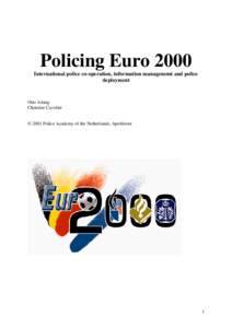 Opzet rapportage Euro 2000