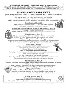 SERVICE SCHEDULE FOR ADVENT AND CHRISTMAS