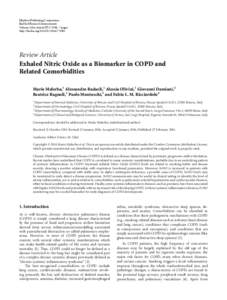 Exhaled Nitric Oxide as a Biomarker in COPD and Related Comorbidities