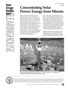 DOE/GO[removed]FS 128 March 2001 Concentrating Solar Power: Energy from Mirrors