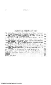 vi  CONTENTS NUMBER 8, FEBRUARY, 1935 The Systolic Murmur: Further Observations on Its Clinical Significance.