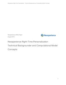 Neosperience Right-Time Personalization - Technical Backgrounder and Computational Model Concepts  Neosperience White Paper AugustNeosperience Right-Time Personalization