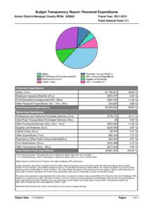 Budget Transparency Report: Personnel Expenditures School District:Newaygo County RESA[removed]Fiscal Year: [removed]Fund: General Fund (11)