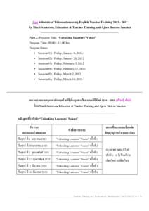 Time table EngTraining2011-12Part2_NEW