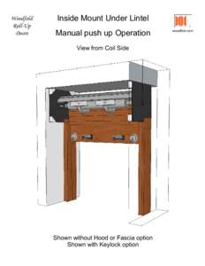 Woodfold Roll-Up Doors Inside Mount Under Lintel Manual push up Operation