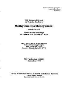 TOX-32: NTP Technical Report on Toxicity Studies of Methylene Bis(thiocyanate)