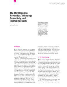 The Third Industrial Revolution: Technology, Productivity, and Income Inequality