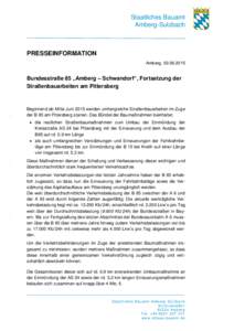 Staatliches Bauamt Amberg-Sulzbach PRESSEINFORMATION Amberg, 