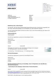 KESO® - ASSA ABLOY[removed]Bestellung einer e-Securitycard - V2