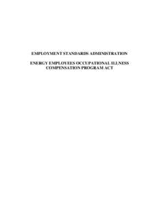 EMPLOYMENT STANDARDS ADMINISTRATION